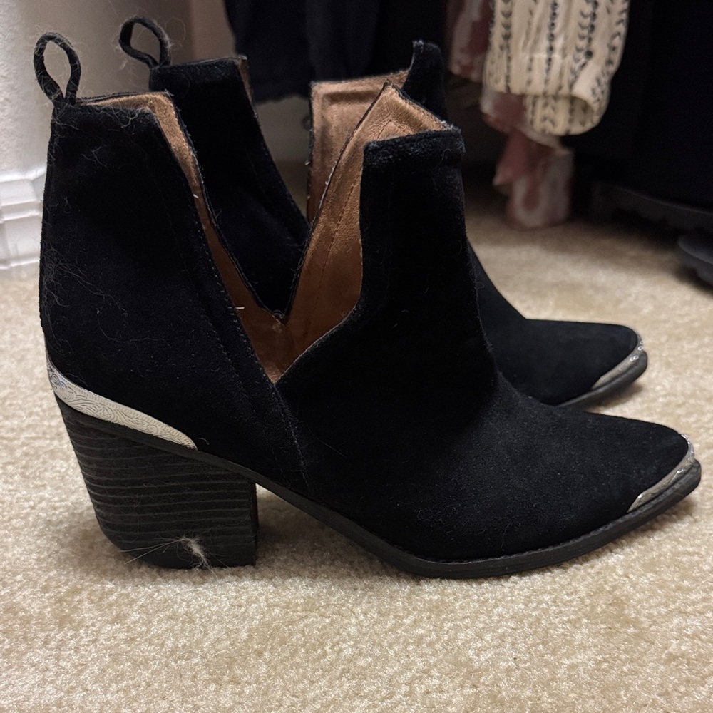 Jeffrey Campbell Black Ankle Booties
